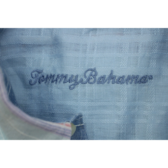 Tommy Bahama Shirt Mens Medium Stripped 100% Linen Long Sleeve Button Up - Picture 3 of 7